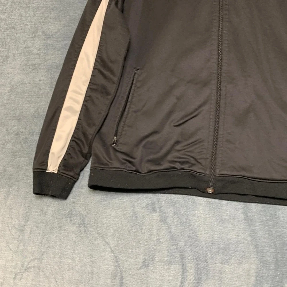 Reebok Track Jacket Men 2XS Black Performance Training Sporty Mock Neck Full Zip
